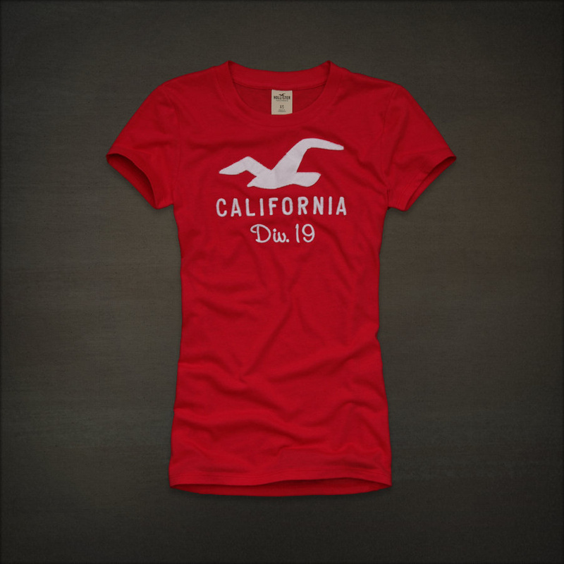 Hollister Mujeres De Cuello Redondo Corto Remera HCO4817